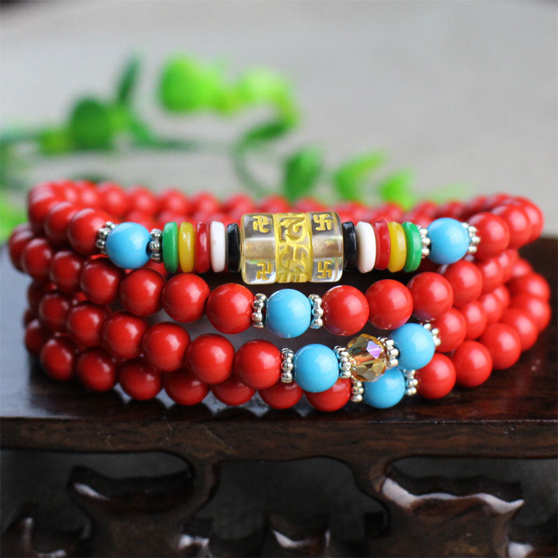 Cinnabar 108 Buddhist Prayer Beads