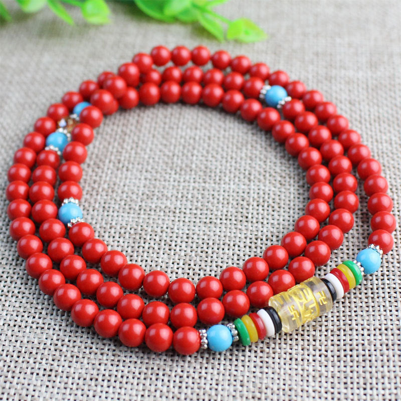 Cinnabar 108 Buddhist Prayer Beads