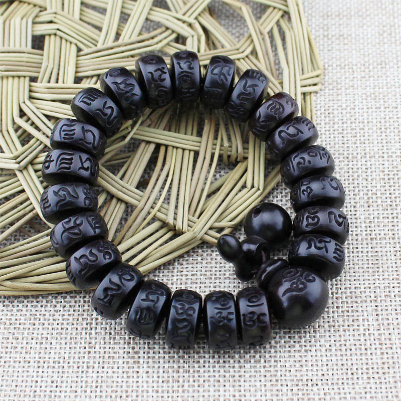 Lightning-Struck Jujube Wooded Bead Bracelet Buddhist