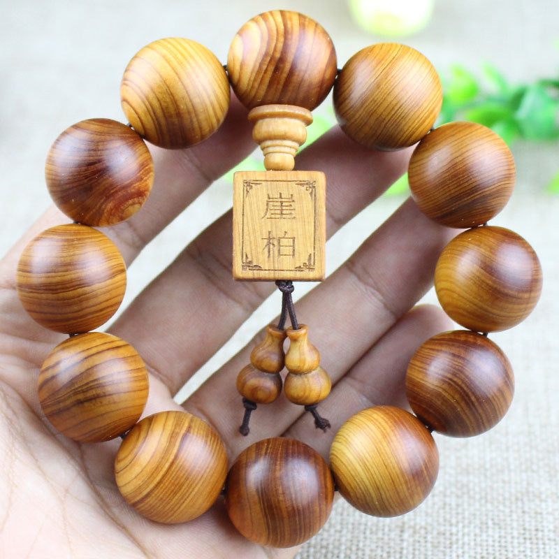 Cliff Cypress Wood Buddha Bracelet