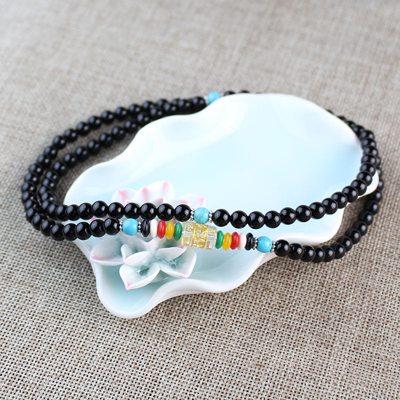 Imitated Black Agate Mala Prayer Beads