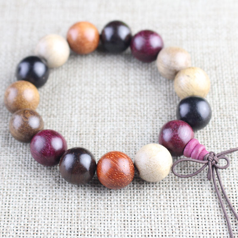 Multi Color Wooden Mala Beads