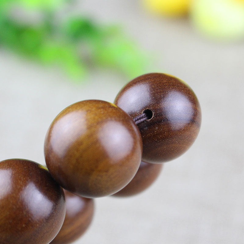 Yellow Rosewood Buddhist Mala Bracelet