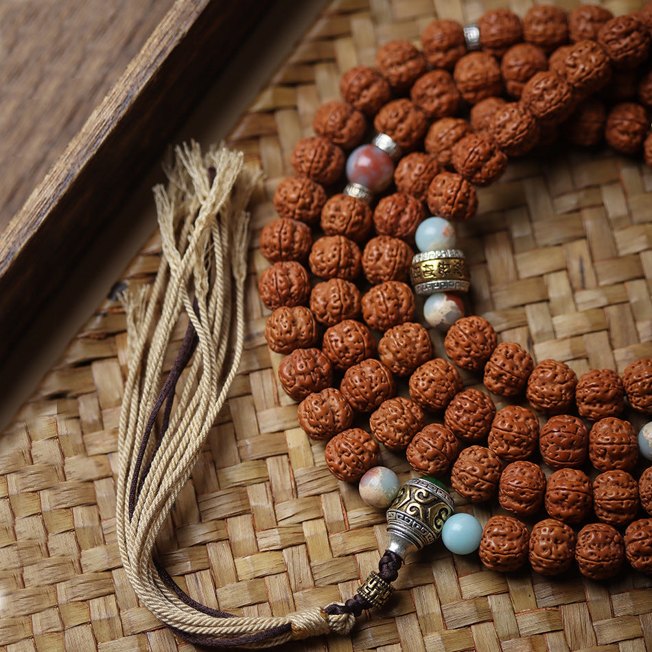 Tibetan Prayer Rudraksha Japa Mala
