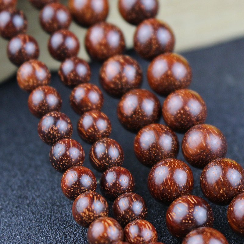 108 Indian Red Sandalwood Beads - Rudraksha Mala Jewelry