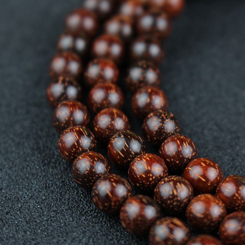 108 Indian Red Sandalwood Beads - Rudraksha Mala Jewelry