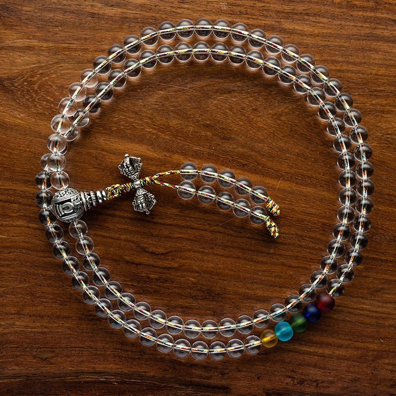 2024 New 108 Sphatik Mala Natural Gemstone - Rudraksha Mala Jewelry