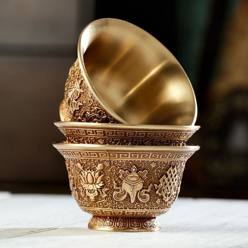 2024 New Brass Buddhist Offering Bowls - Rudraksha Mala Jewelry