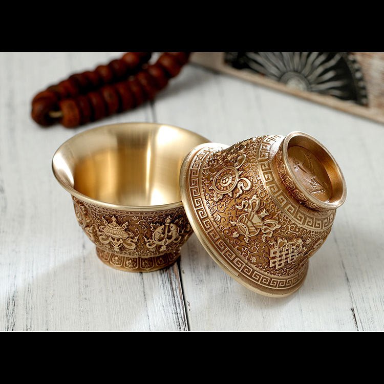 2024 New Brass Buddhist Offering Bowls - Rudraksha Mala Jewelry