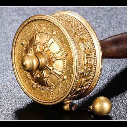 2024 New Brass Buddhist Prayer Wheel - Rudraksha Mala Jewelry