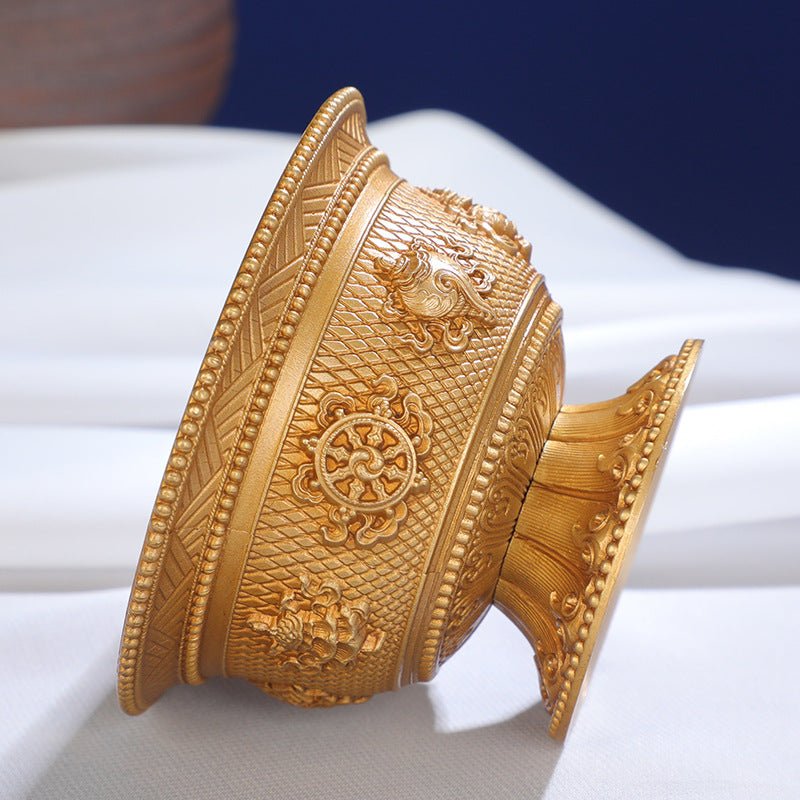 2024 New Brass Eight Auspicious Altar Bowls - Rudraksha Mala Jewelry
