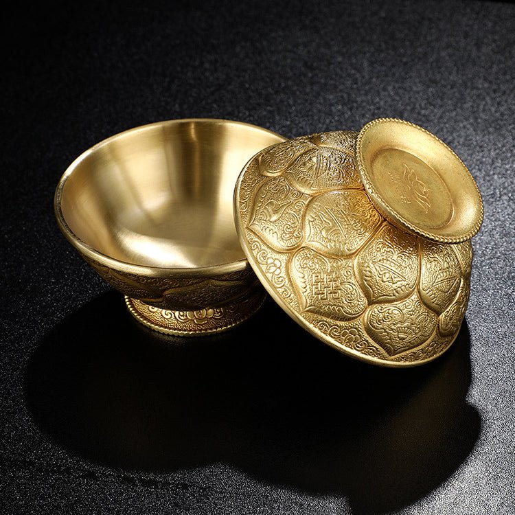 2024 New Brass Lotus Offering Bowls - Rudraksha Mala Jewelry