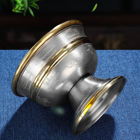 2024 New Bronze Eight Auspicious Offering Bowls - Rudraksha Mala Jewelry