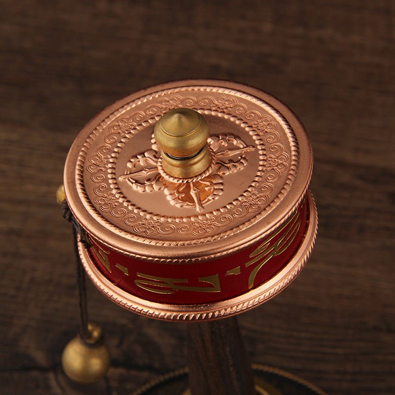 2024 New Copper Eight Auspicious Prayer Wheel - Rudraksha Mala Jewelry