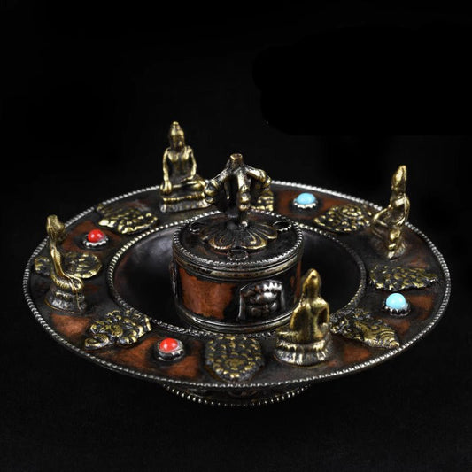 2024 New Nepal Buddha Antique Incense Burner - Rudraksha Mala Jewelry