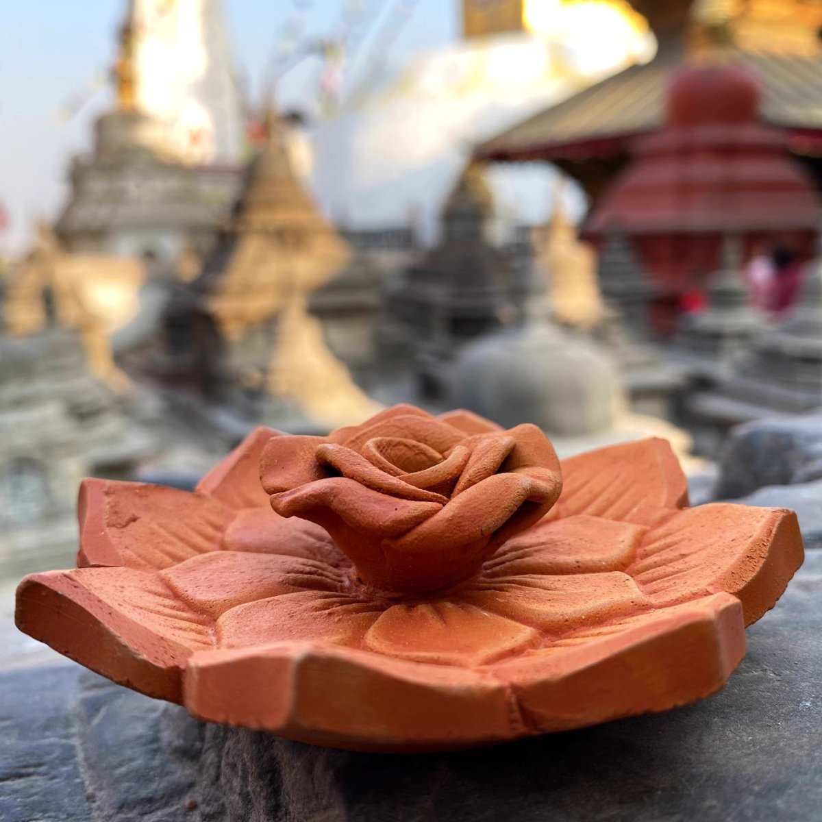 2024 New Nepal Handmade Clay Incense Holder - Rudraksha Mala Jewelry