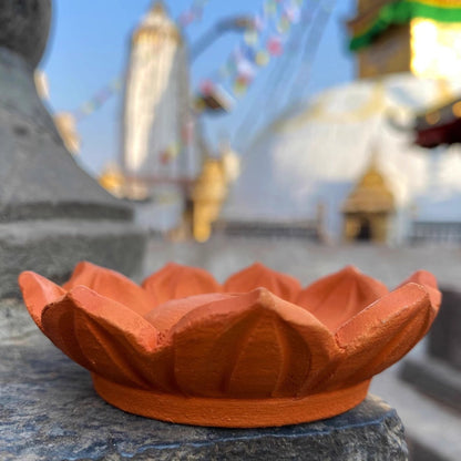 2024 New Nepal Lotus Ceramic Incense Holder - Rudraksha Mala Jewelry