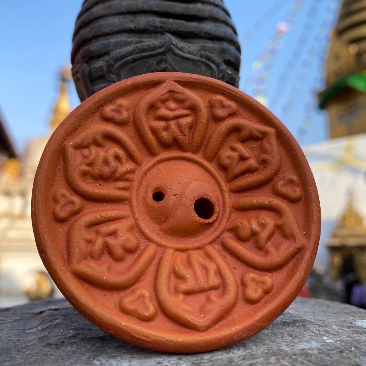 2024 New Nepal Om Ceramic Incense Burner Holder - Rudraksha Mala Jewelry