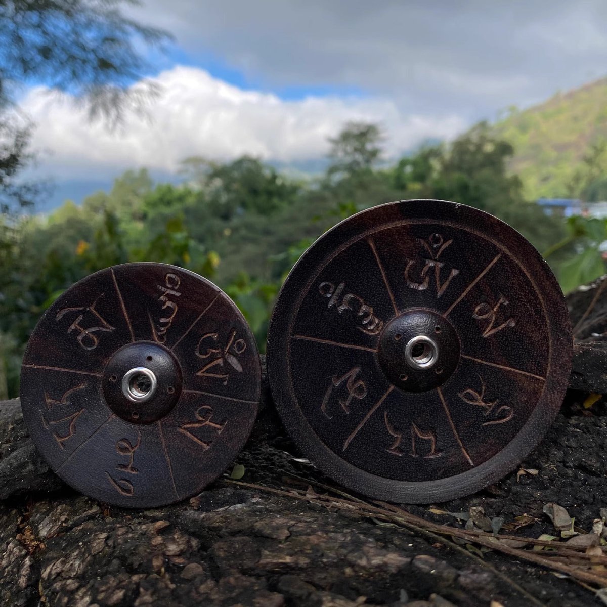 2024 New Nepal Om Mani Incense Wood Holder - Rudraksha Mala Jewelry