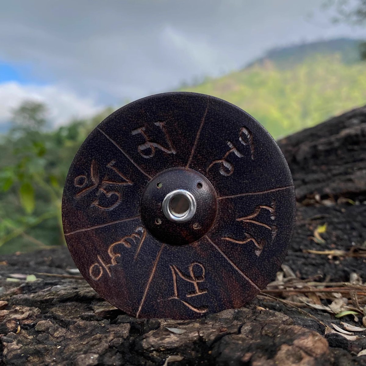 2024 New Nepal Om Mani Incense Wood Holder