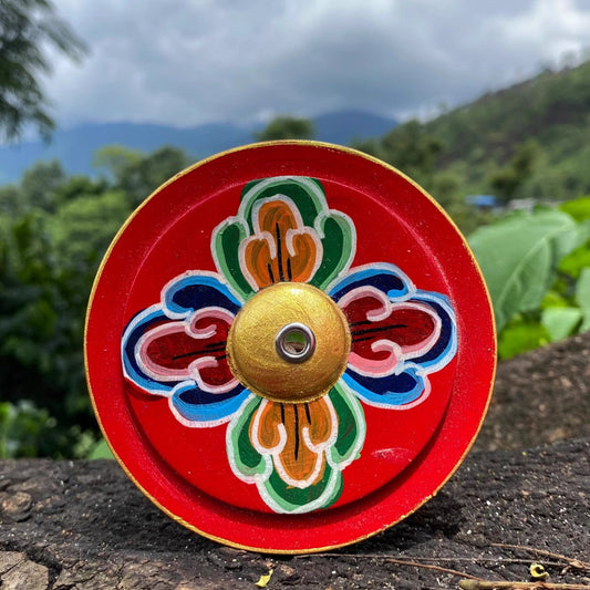 2024 New Nepal Painted Lotus Incense Holder - Rudraksha Mala Jewelry