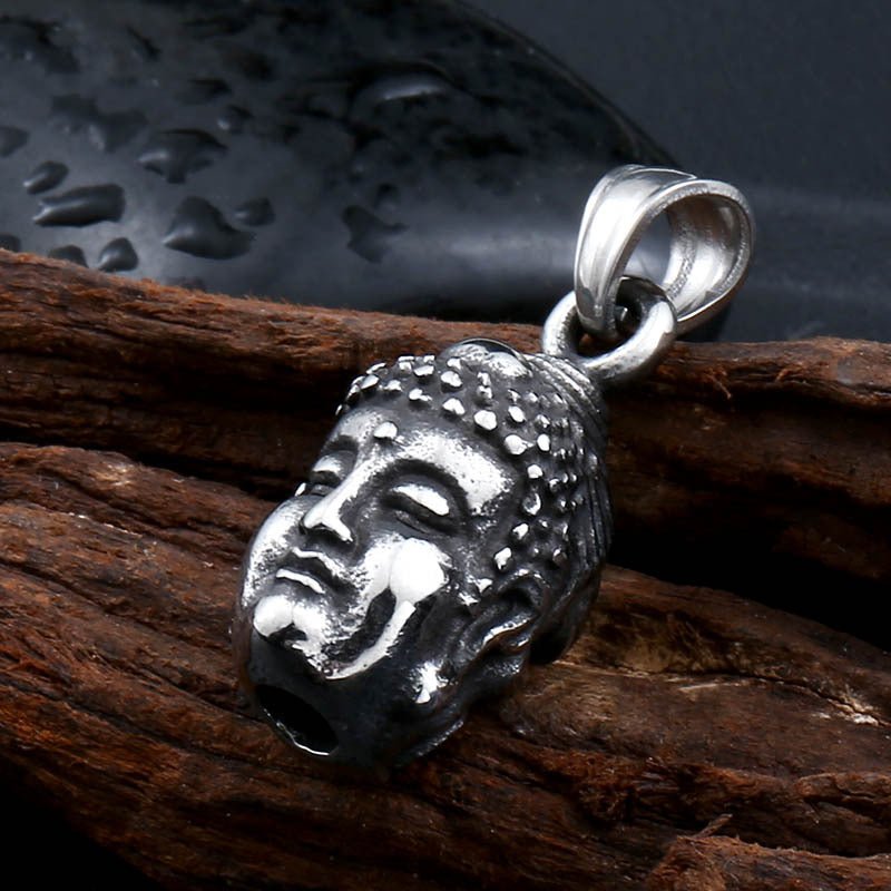 Stainless Steel Buddha Head Pendant