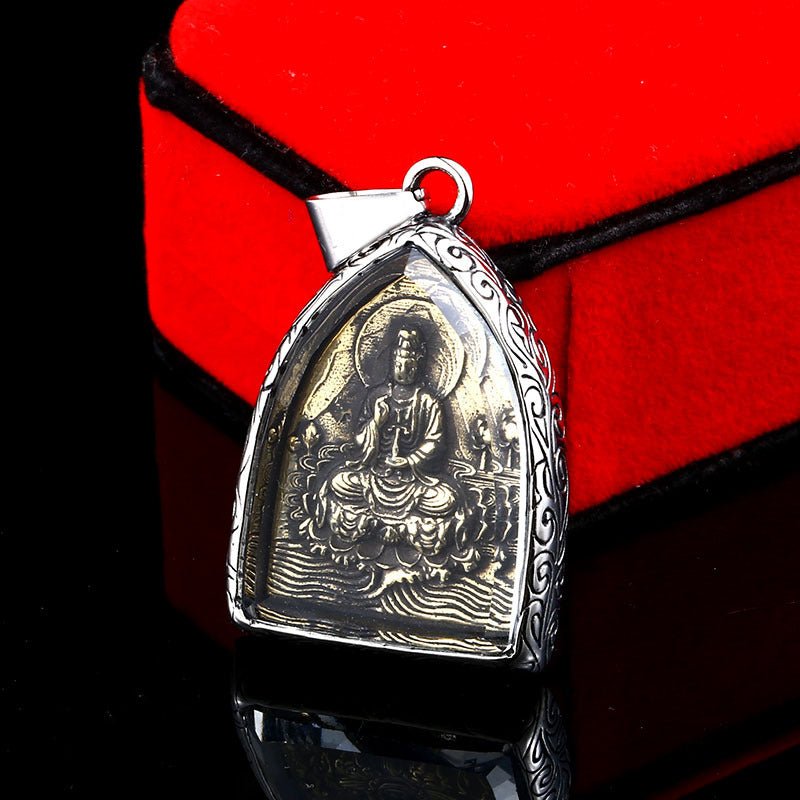 2024 New Stainless Steel Mens Buddha Necklace - Rudraksha Mala Jewelry