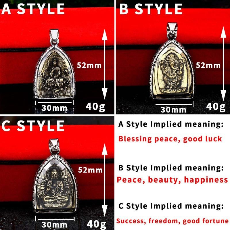 2024 New Stainless Steel Mens Buddha Necklace - Rudraksha Mala Jewelry