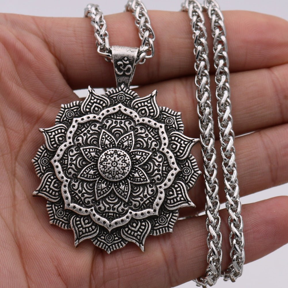 2024 New Zinc Alloy Mandala Necklace - Rudraksha Mala Jewelry