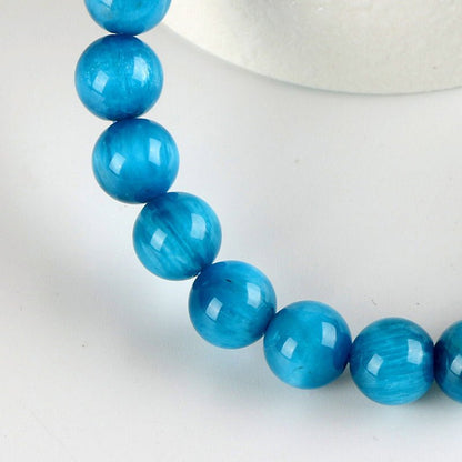 Blue Apatite Bracelet - Rudraksha Mala Jewelry