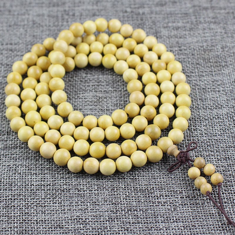 Boxwood Buddhist Monk Beads - Rudraksha Mala Jewelry