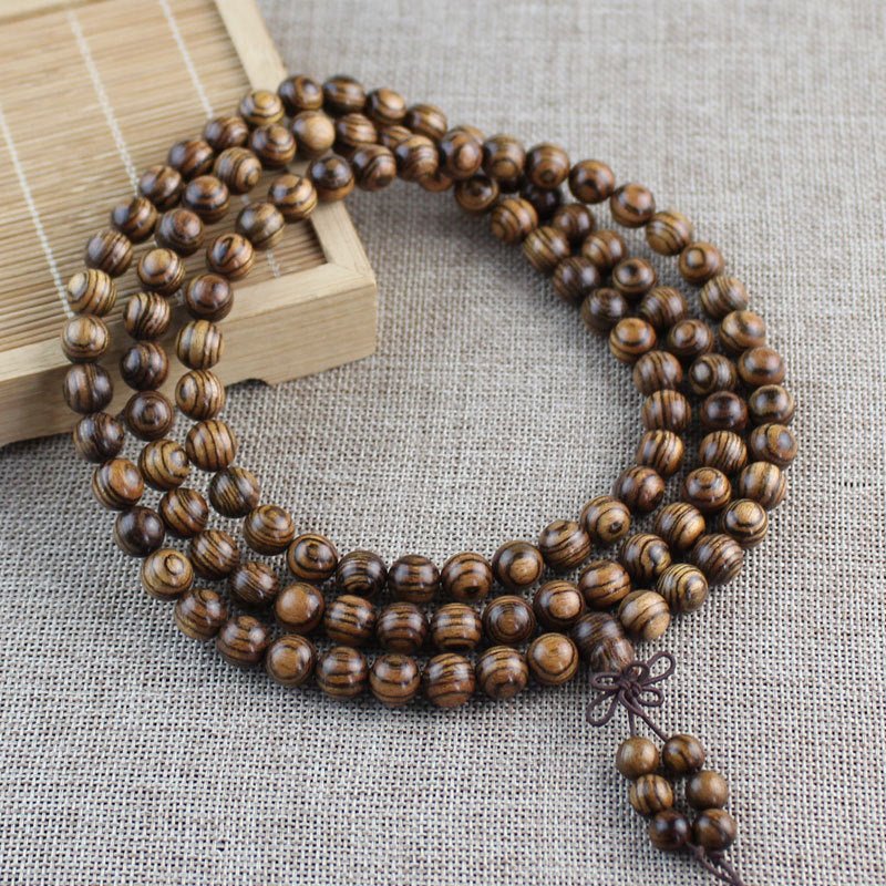 Brazilian Trunk Buddhist Mala Necklace - Rudraksha Mala Jewelry