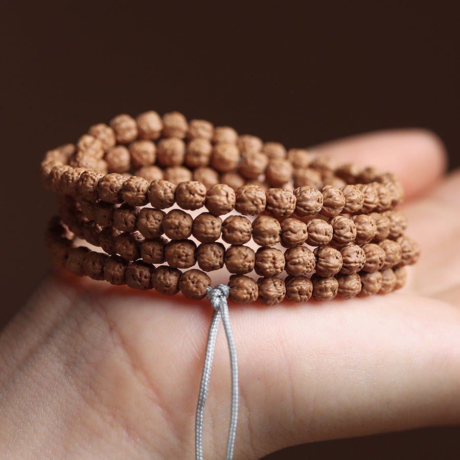 Buddha Palm Meditation Beads Mala - Rudraksha