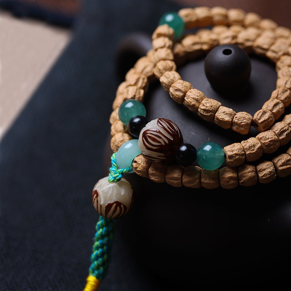 Cacumen Platycladi 108 Buddha Beads Mala - Rudraksha Mala Jewelry