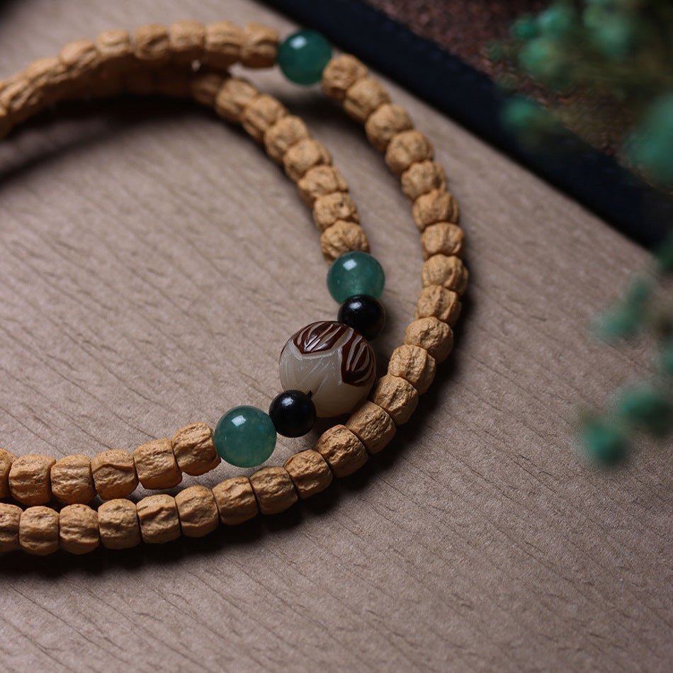 Cacumen Platycladi 108 Buddha Beads Mala - Rudraksha Mala Jewelry
