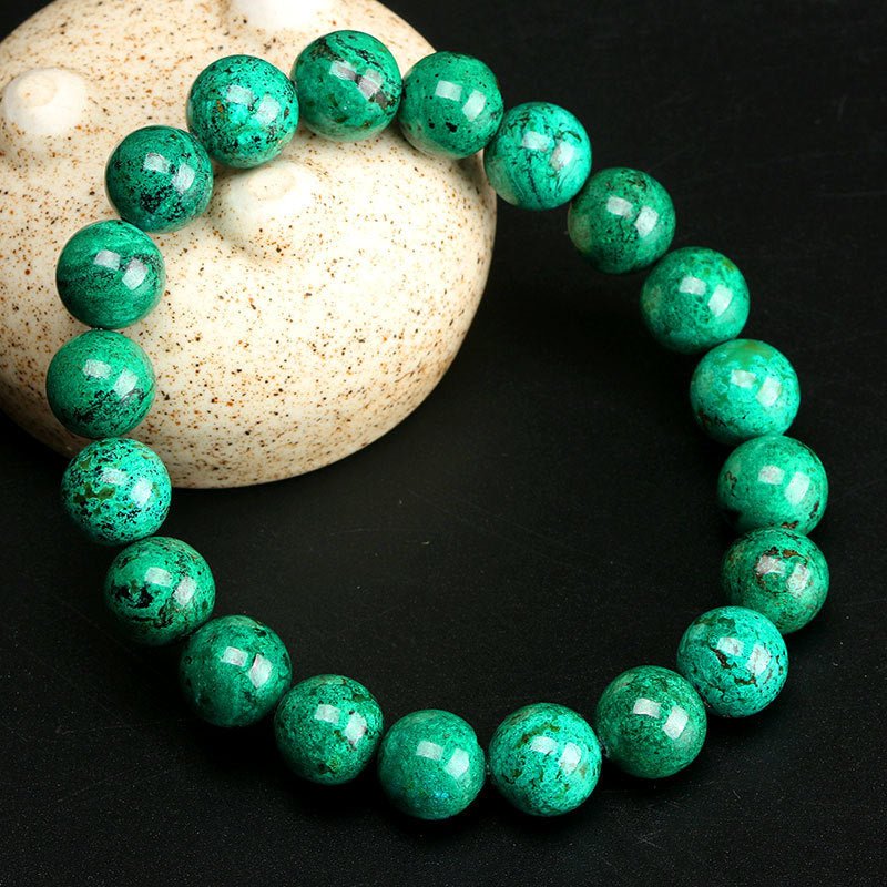 Chrysocolla Bracelet - Rudraksha Mala Jewelry