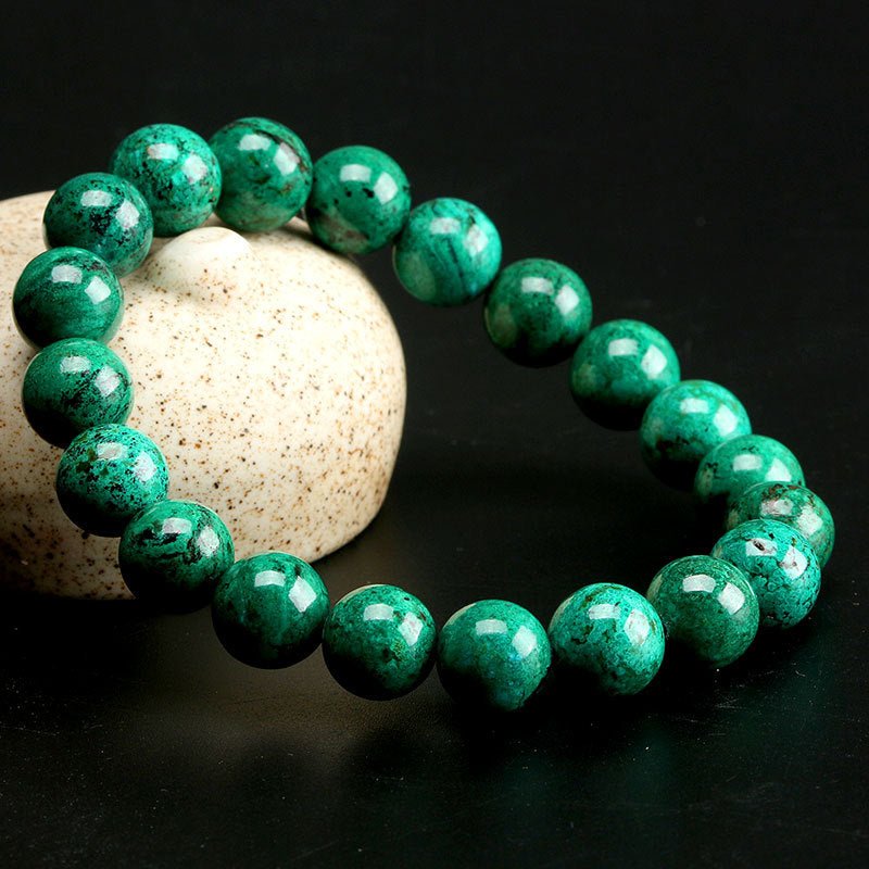 Chrysocolla Bracelet - Rudraksha Mala Jewelry