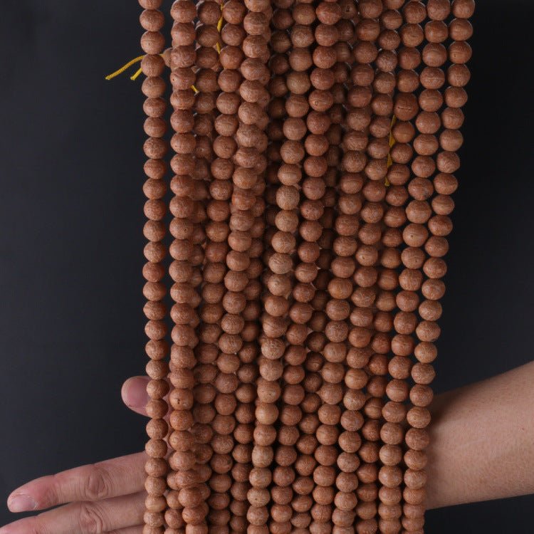 Dark Brown Old Nepal 108 Buddha Beads Bracelet - Rudraksha Mala Jewelry