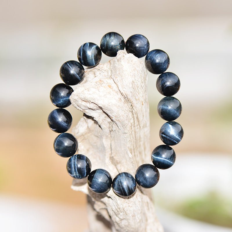 Favorite Level Blue Tiger Eye Bracelet - Rudraksha Mala Jewelry