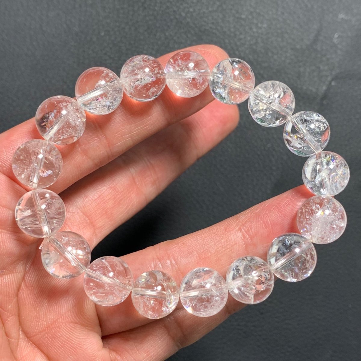 Favorite Level Clear Azeztulite Bracelet - Rudraksha Mala Jewelry