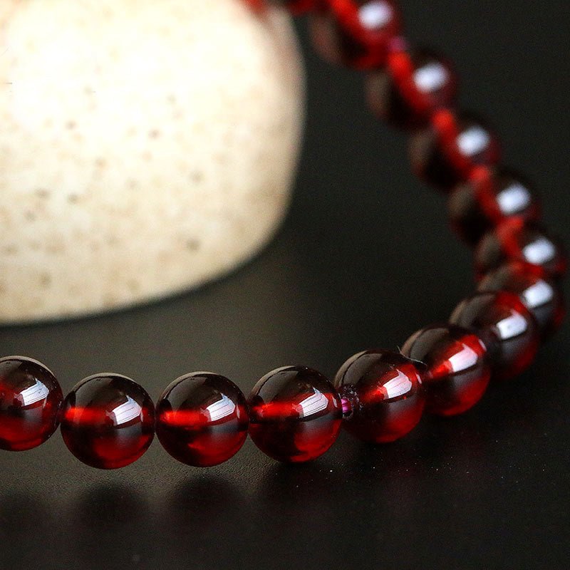 Favorite Level Garnet Bracelet - Rudraksha Mala Jewelry