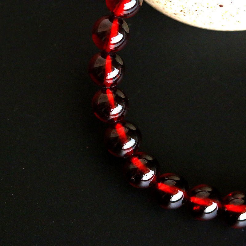 Favorite Level Garnet Bracelet - Rudraksha Mala Jewelry