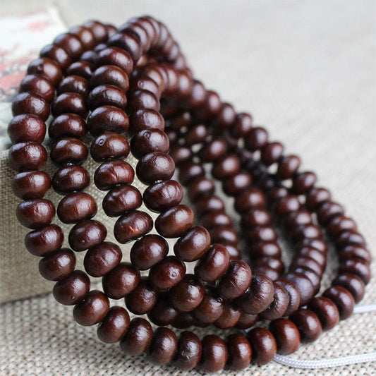 Golden Bowl Bodhi Seed Mala Necklace - Rudraksha Mala Jewelry