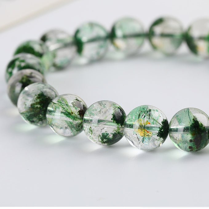 Green Phantom Quartz Bracelet - Rudraksha Mala Jewelry