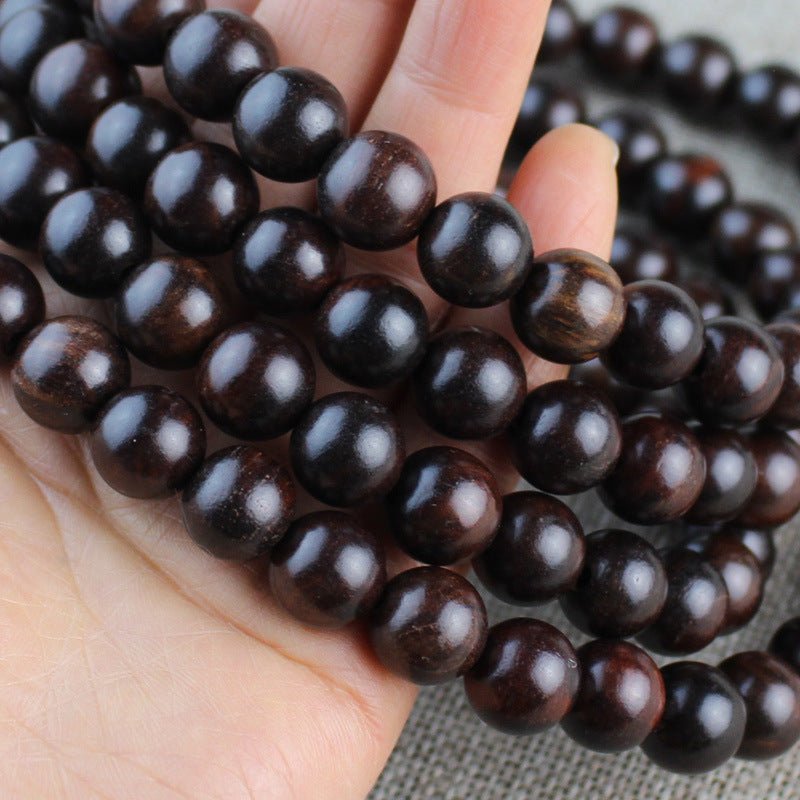Laos Sian Rosewood 108 Mala Beads - Rudraksha Mala Jewelry