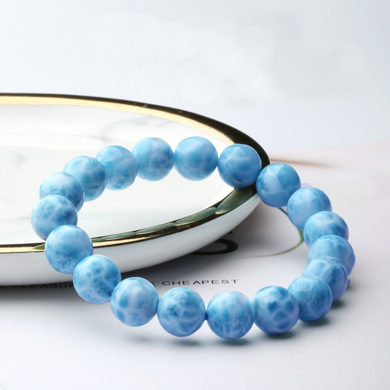 Larimar Bracelet - Rudraksha Mala Jewelry