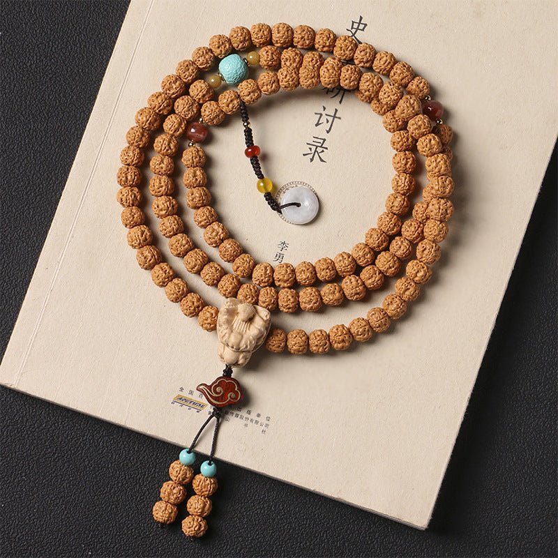 Little Rudraksha Mala Necklace 108 Beads - Rudraksha