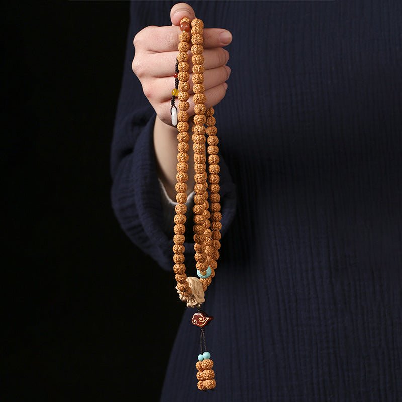Little Rudraksha Mala Necklace 108 Beads - Rudraksha