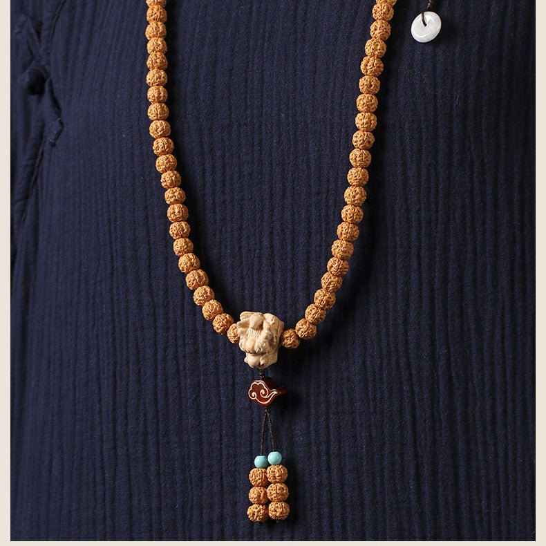 Little Rudraksha Mala Necklace 108 Beads - Rudraksha