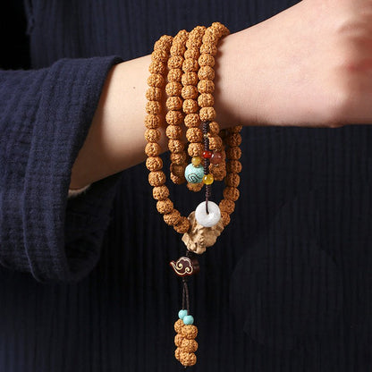Little Rudraksha Mala Necklace 108 Beads - Rudraksha